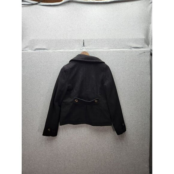 American Eagle Outfitters Womens Peacoat Jacket Size S Black & Gray Wool Blend - Picture 4 of 4